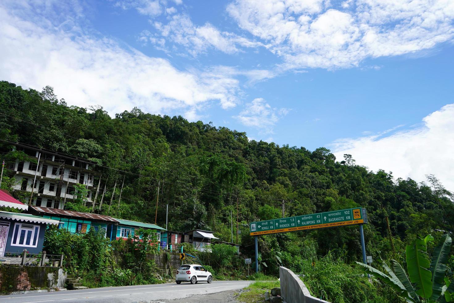 6th October 2022. Sikkim, India. Scenic Greenery view with blue sky of Offbeat Sikkim photo