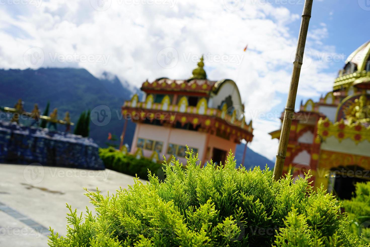 Blur View of Siddivinayak Temple at Rhenak, Sikkim photo