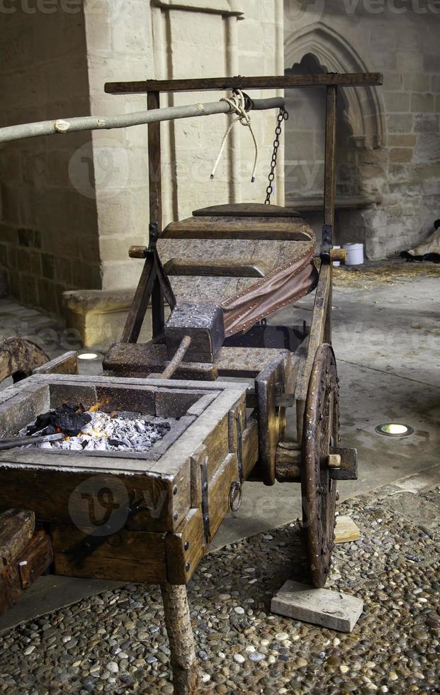 ardiente carbón en un fragua foto