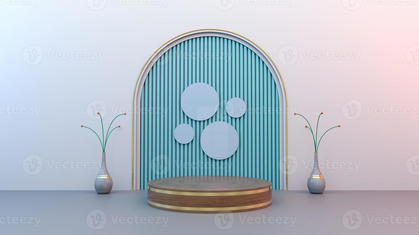 3d illustration for product presentation. 3d studio for the product. 3d background photo