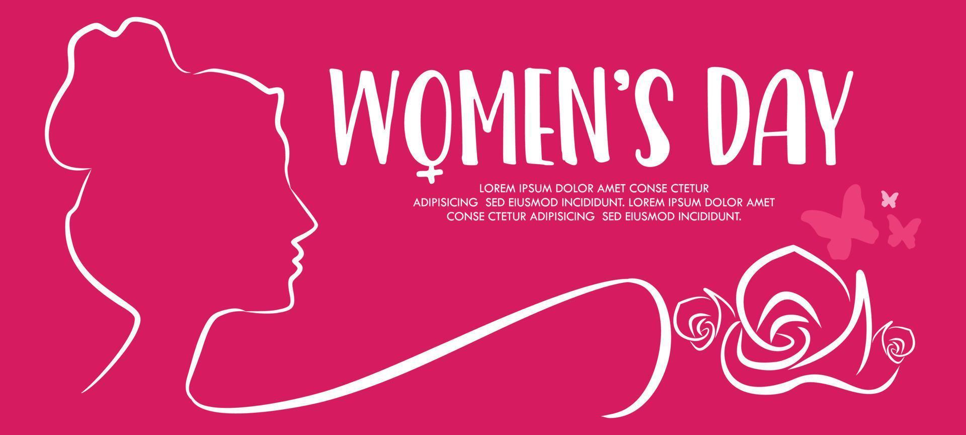 happy woman's day 8 march banner template and  woman day background design for social media design vector