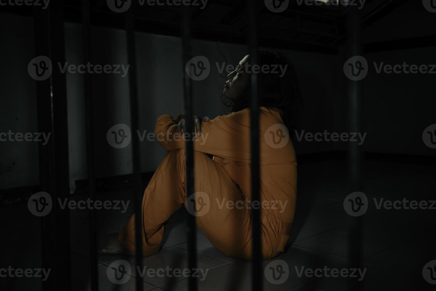 Hands of women desperate to catch the iron prison,prisoner concept,thailand people,Hope to be free,If the violate the law would be arrested and jailed. photo