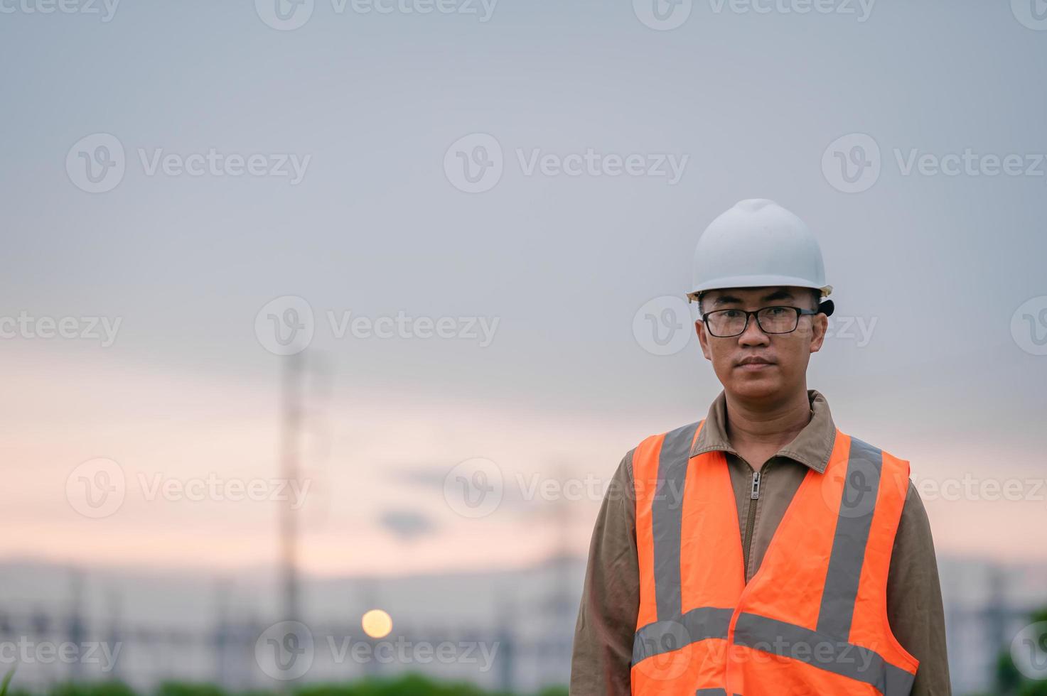 Asian engineer working at power plant,Thailand people photo