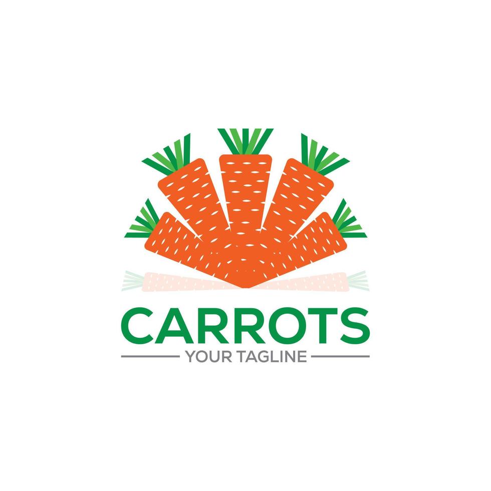 Carrot Icon, Logo Design Vector Illustration Template For Shop, Restaurant etc.