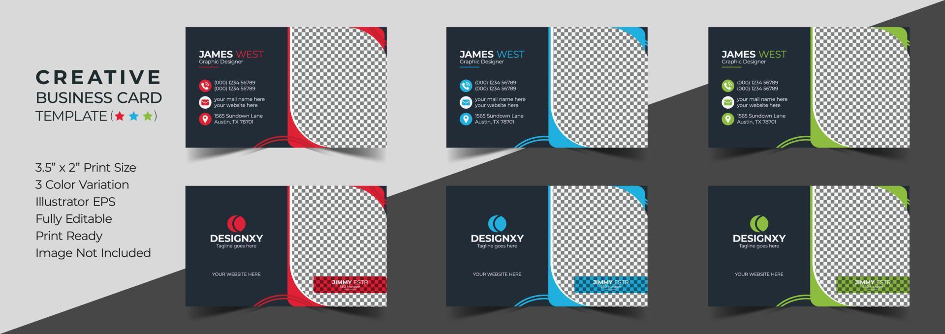 Vector modern clean business card template