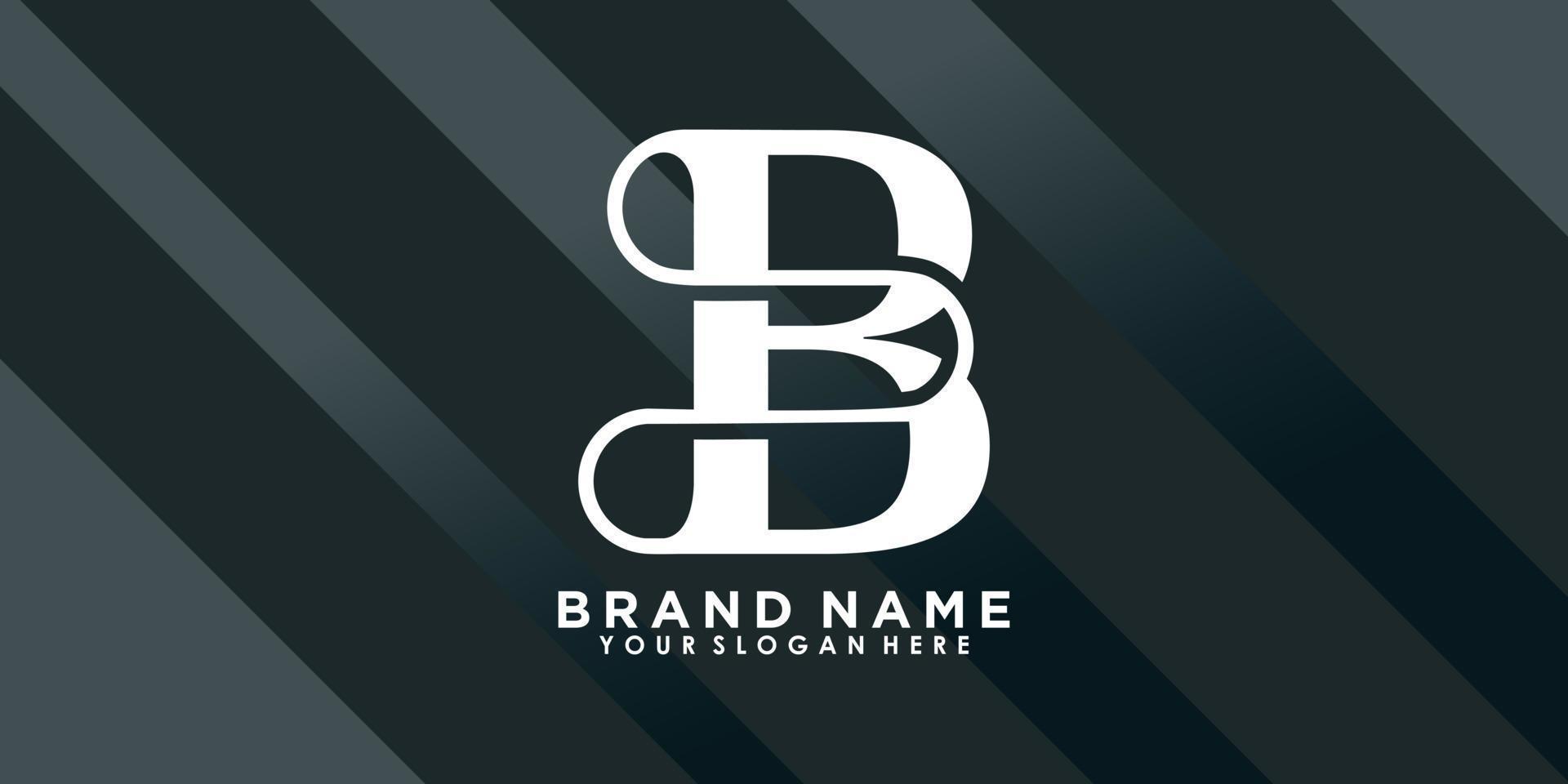 marca nombre logo diseño con letra si creativo concepto vector