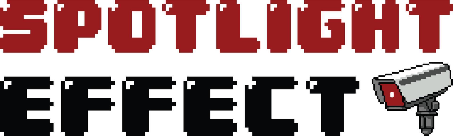 Spotlight effect. Design for t shirt, poster, sticker, etc using pixel art style vector