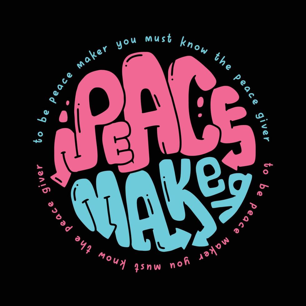 Peace maker doodle. Vector illustration for sticker, poster, clothing, apparel, etc with graffiti style
