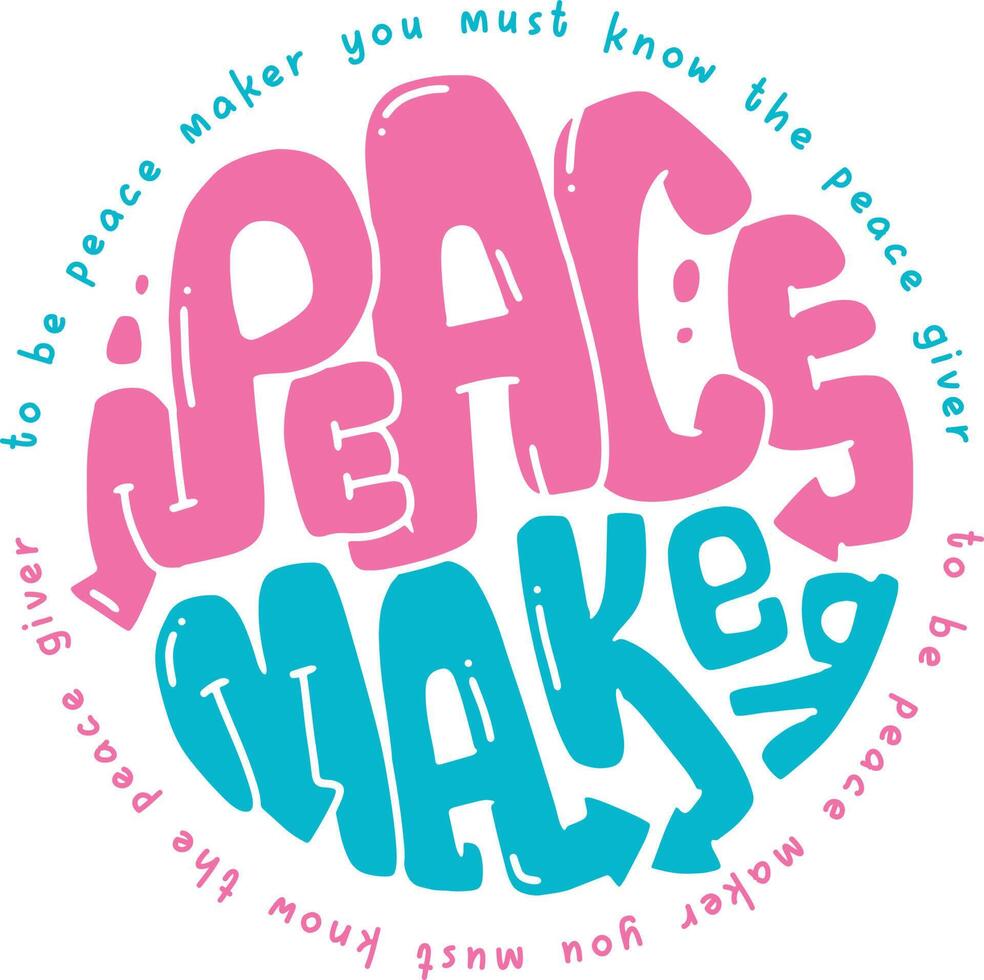 Peace maker doodle. Vector illustration for sticker, poster, clothing, apparel, etc with graffiti style