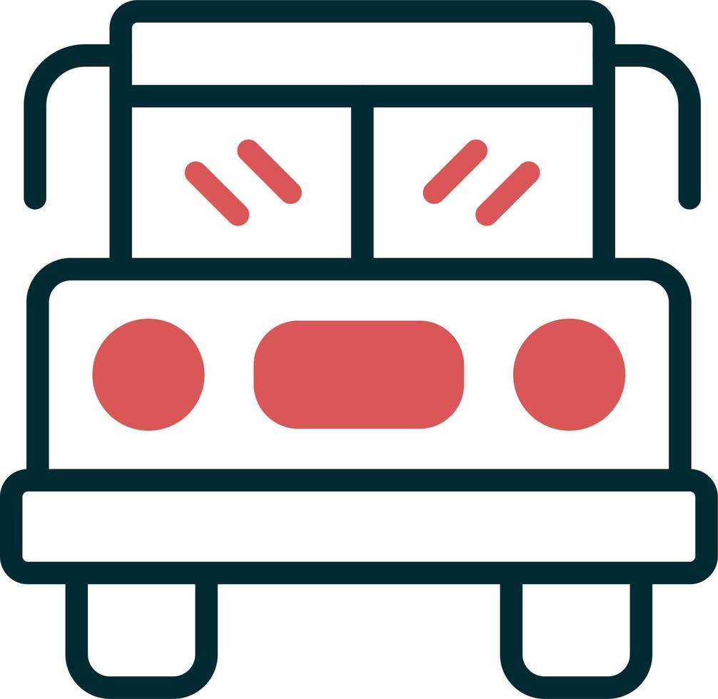 icono de vector de autobús escolar