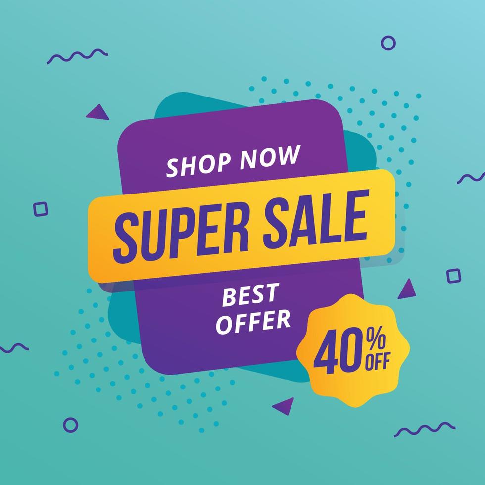 Super sale banner vector