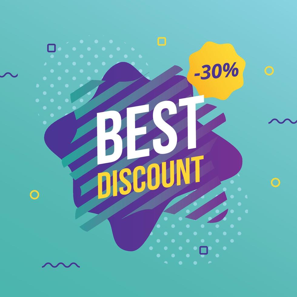 Abstract modern sale and discount banner vector