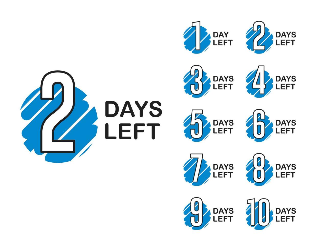 Number of days left label 20512991 Vector Art at Vecteezy