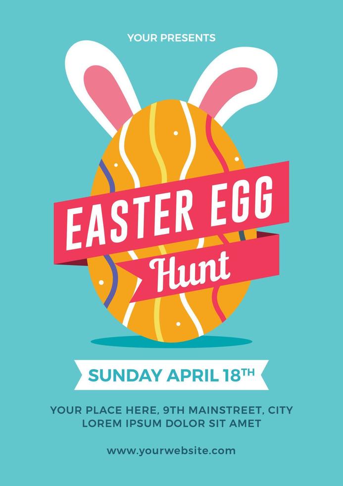 Easter Egg Hunt Flyer vector