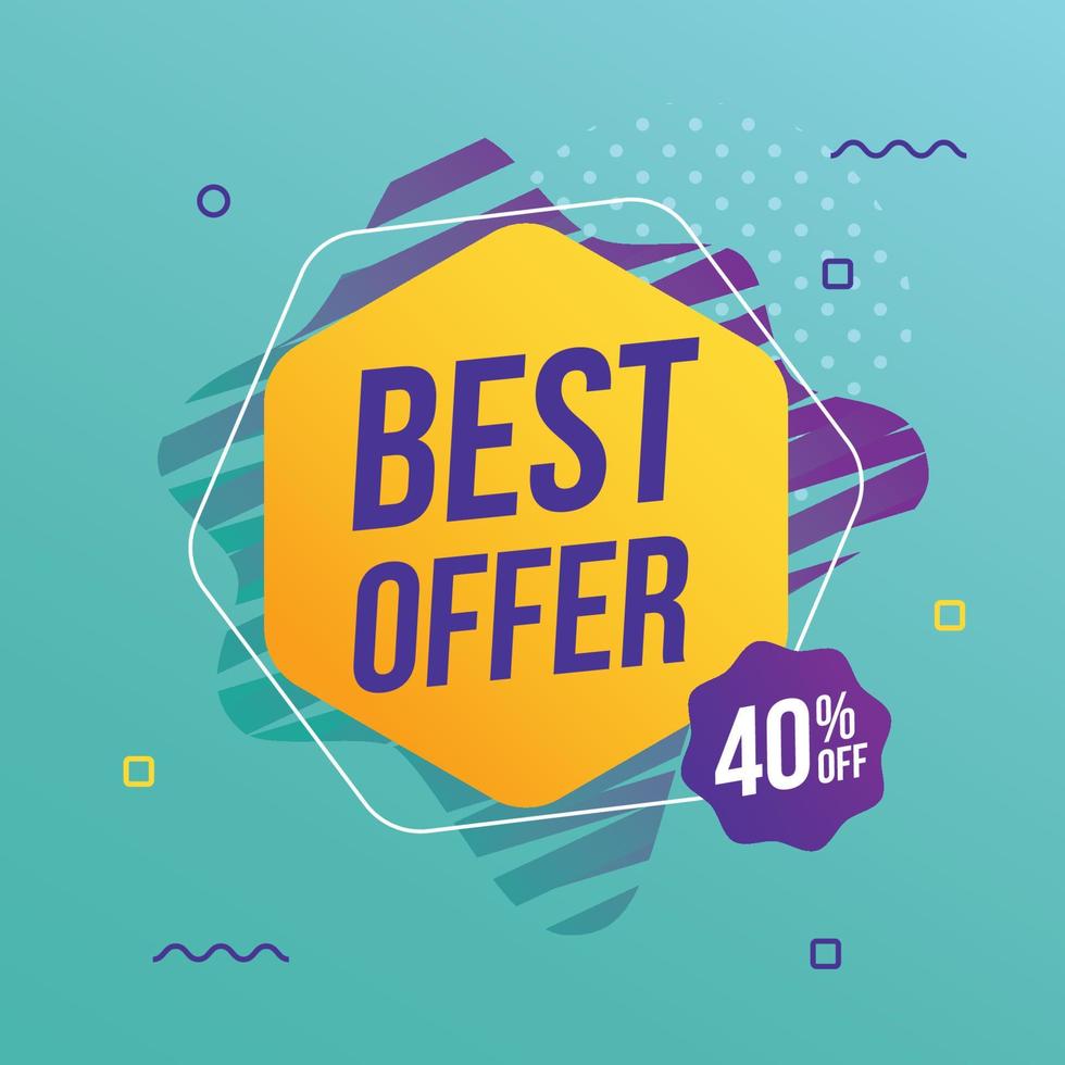 Best offer geometric abstract banner vector