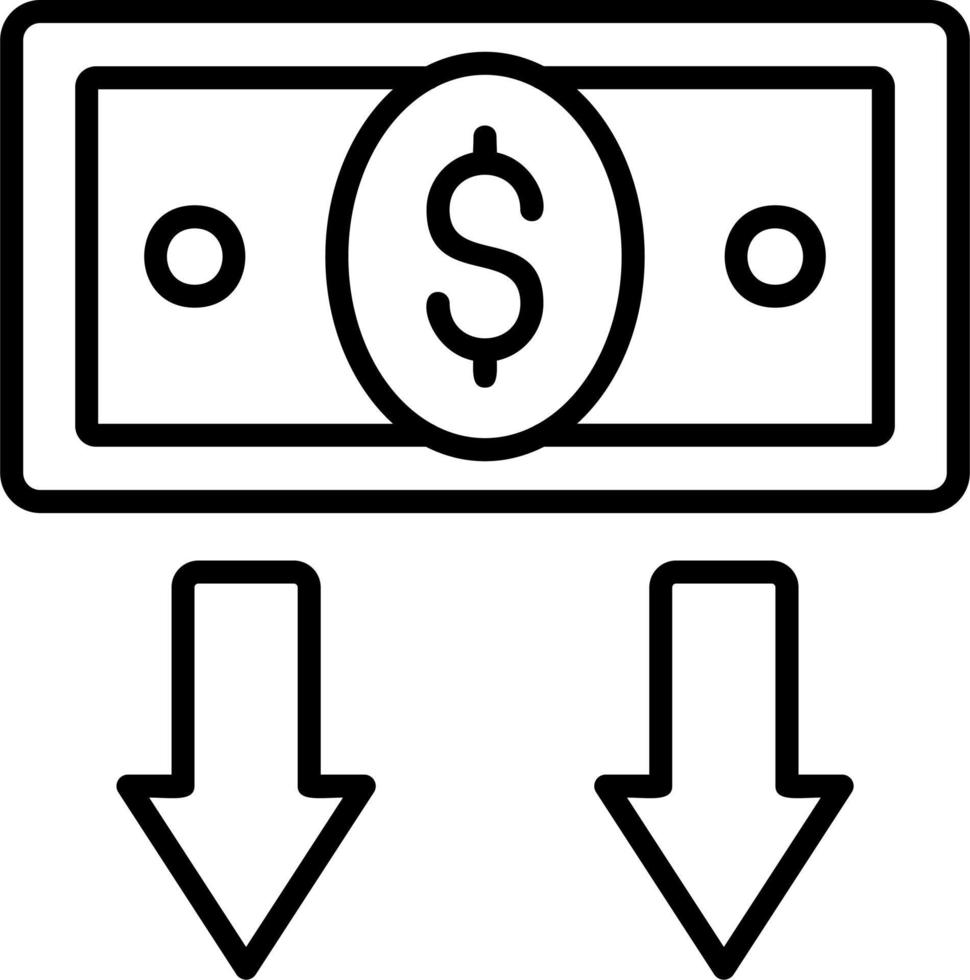 Loss Money Vector Icon