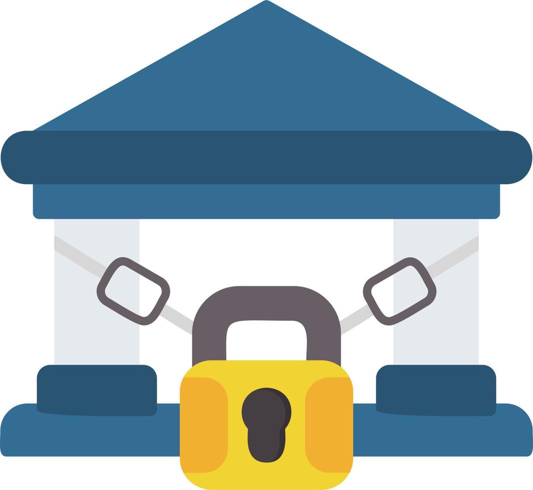 Closed Bank Vector Icon