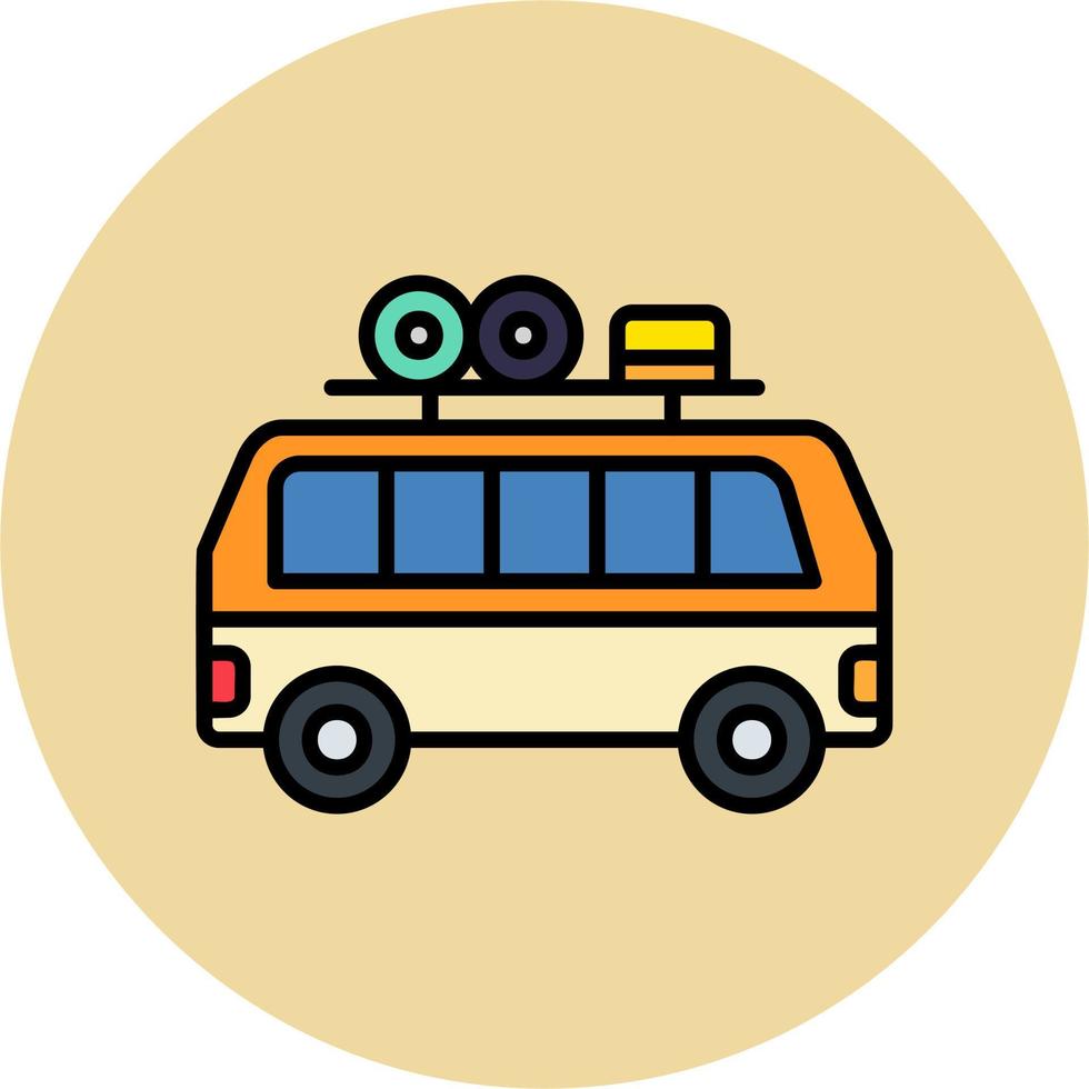 icono de vector de autocaravana