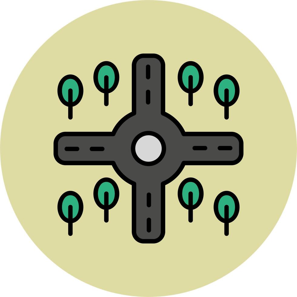 Crossroad Vector Icon