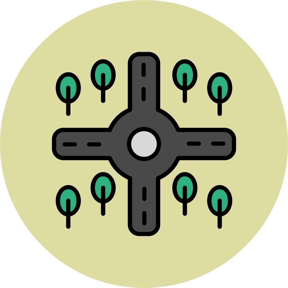 Crossroad Vector Icon