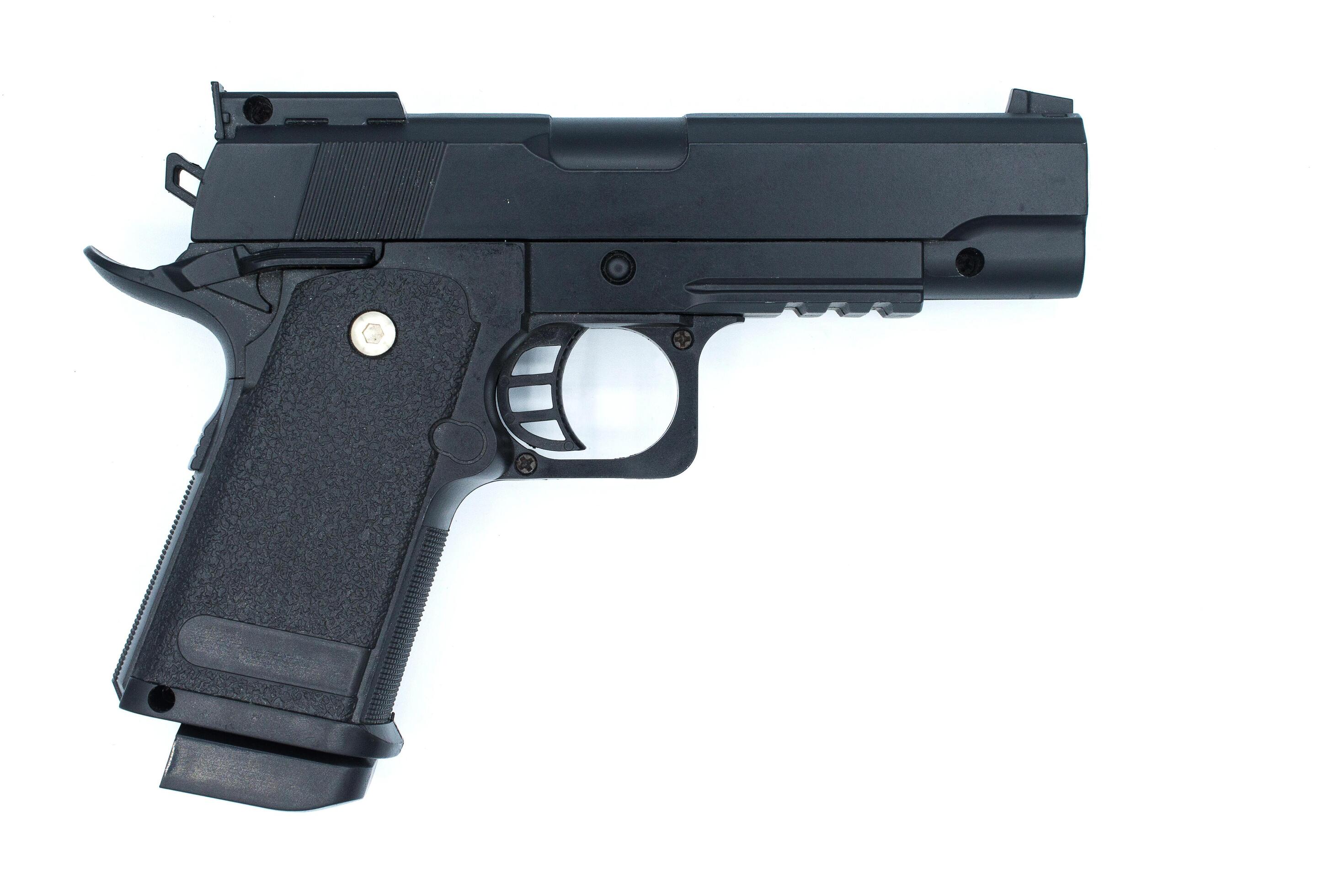 Air gun on isolated background. Air guns are designed to shoot BBs