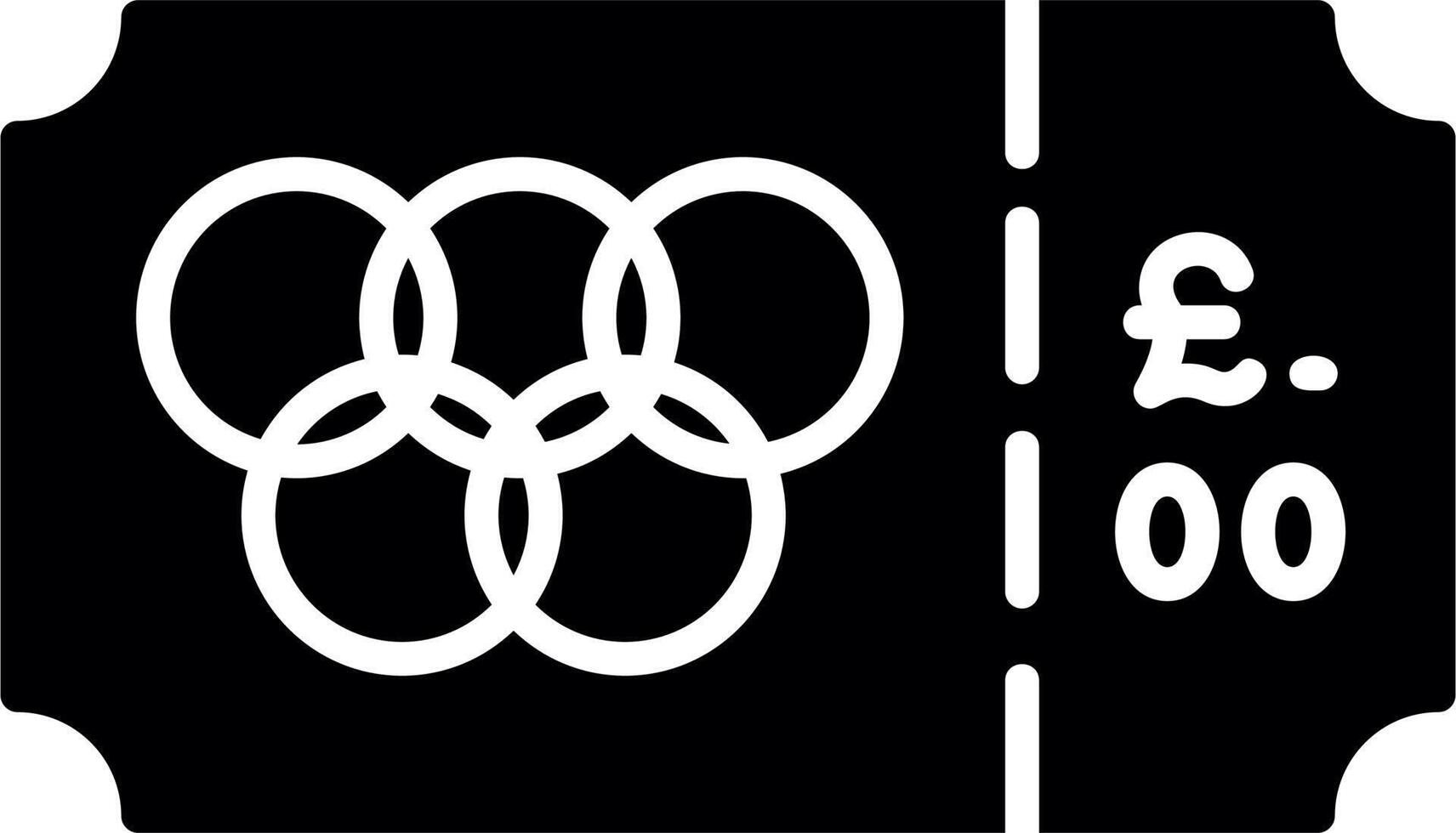 Olympic Ticket Vector Icon