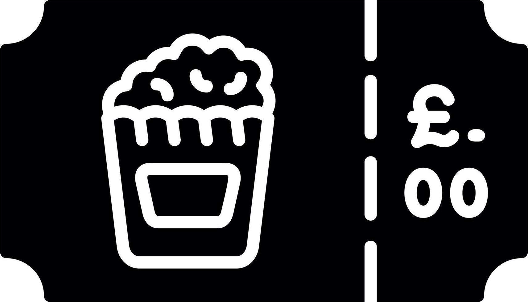 Popcorn Ticket Vector Icon