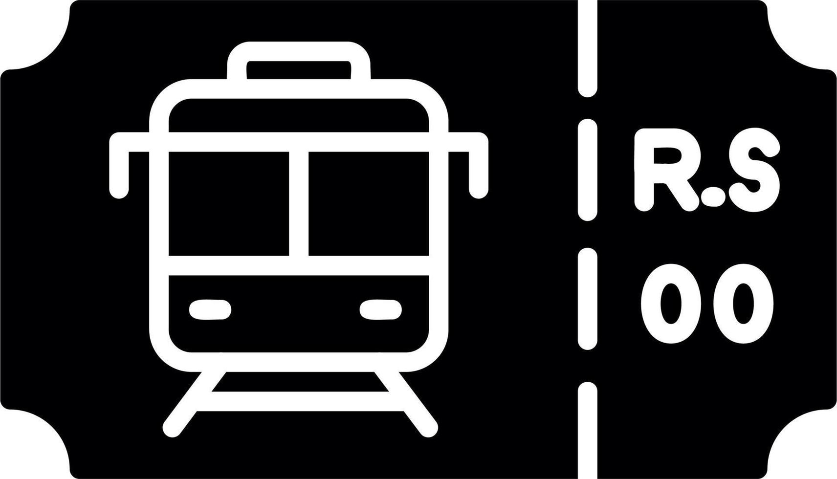 Train Ticket Vector Icon