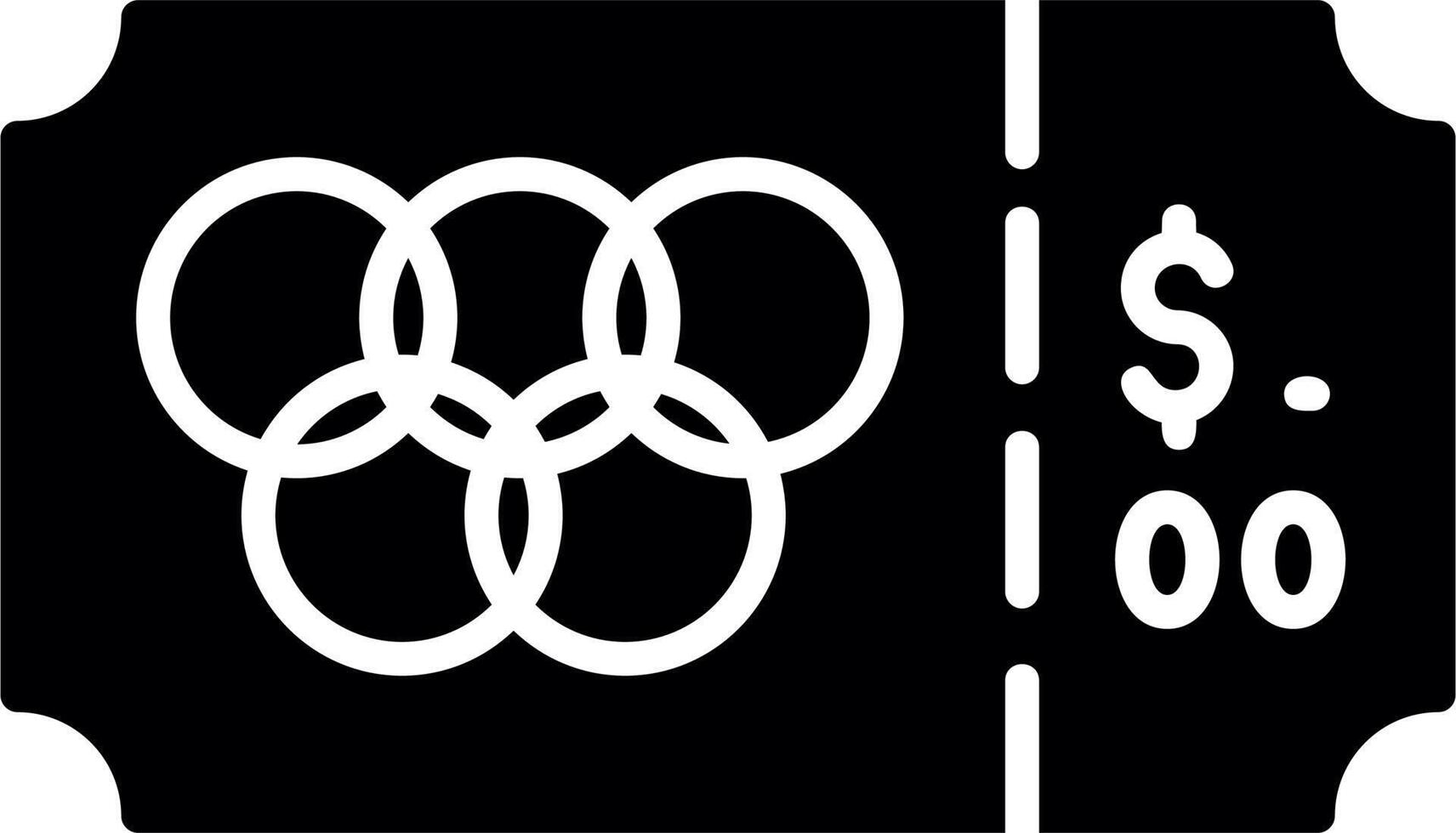 Olympic Ticket Vector Icon
