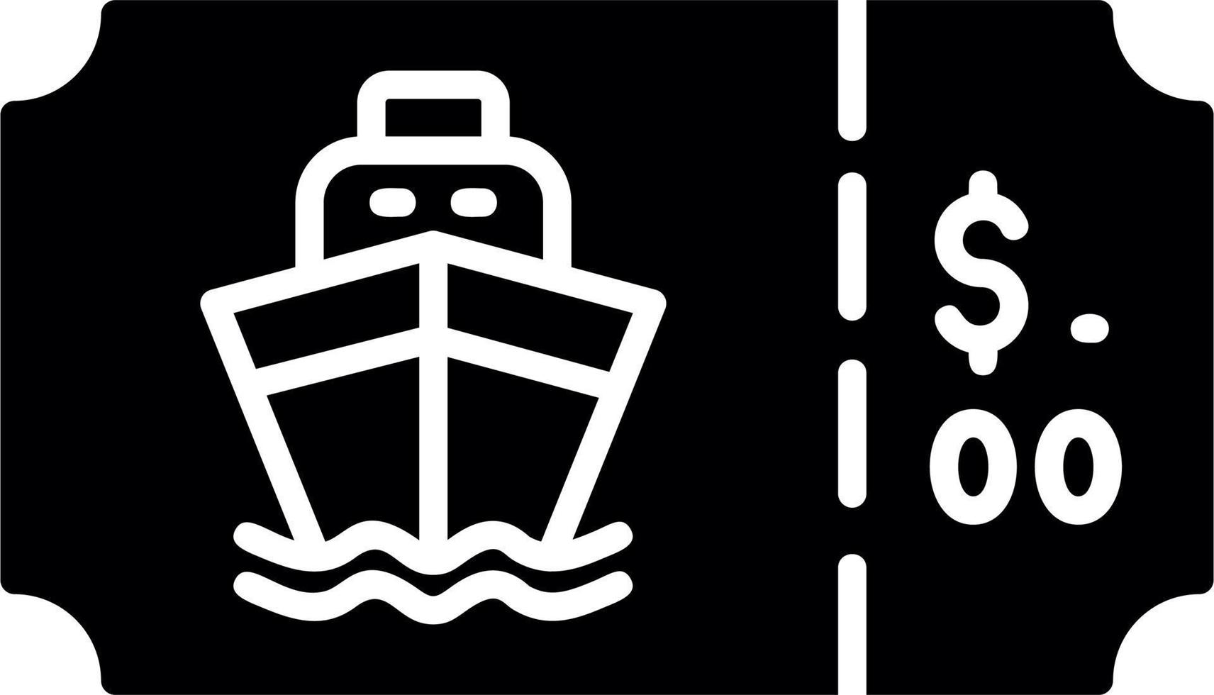 Boat Ticket Vector Icon
