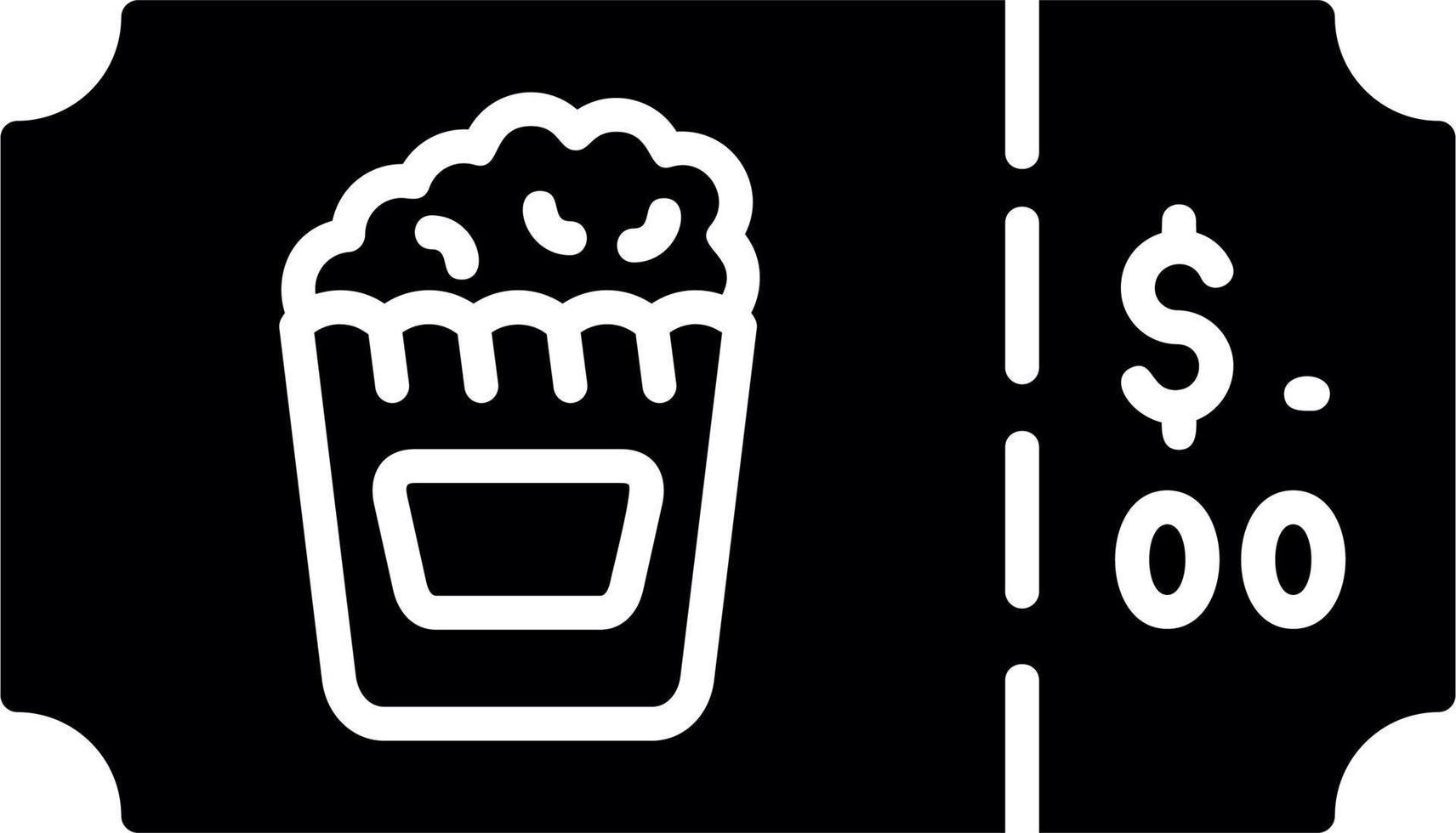 Popcorn Ticket Vector Icon
