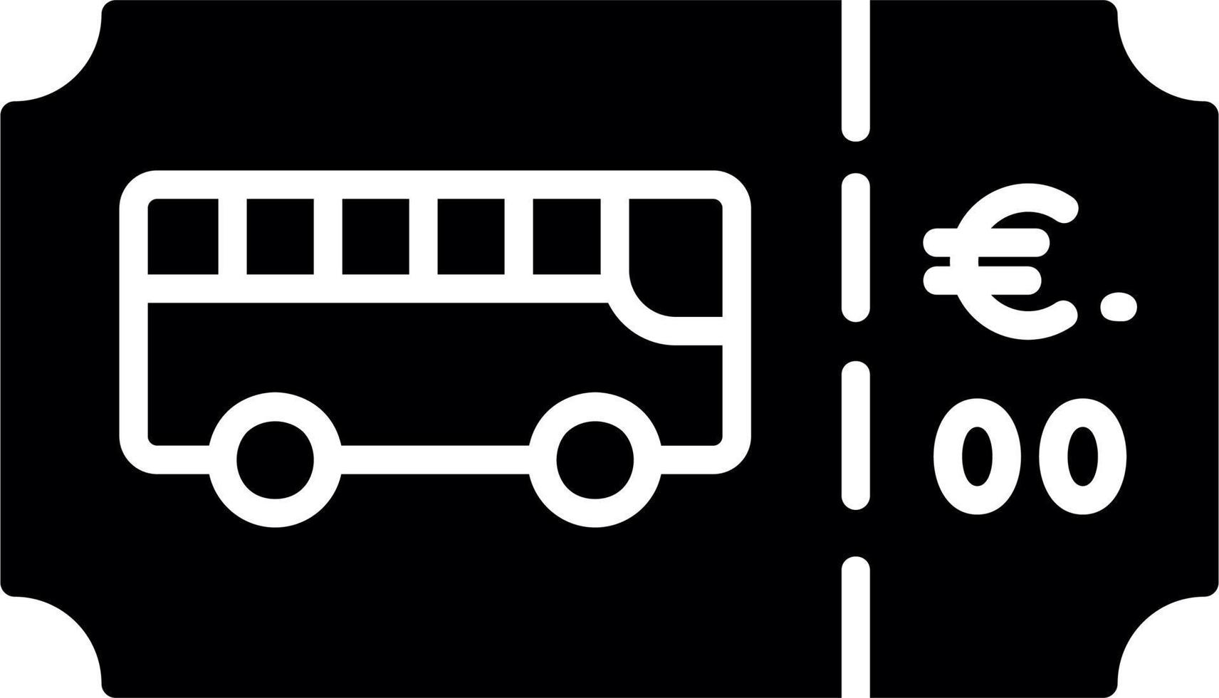 Bus Ticket Vector Icon