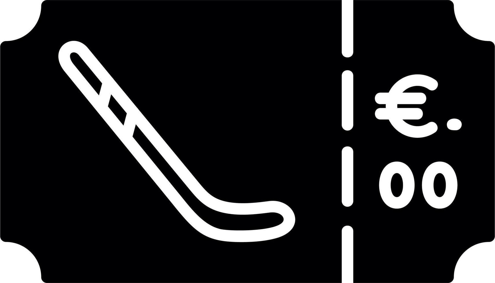 Hockey Ticket Vector Icon