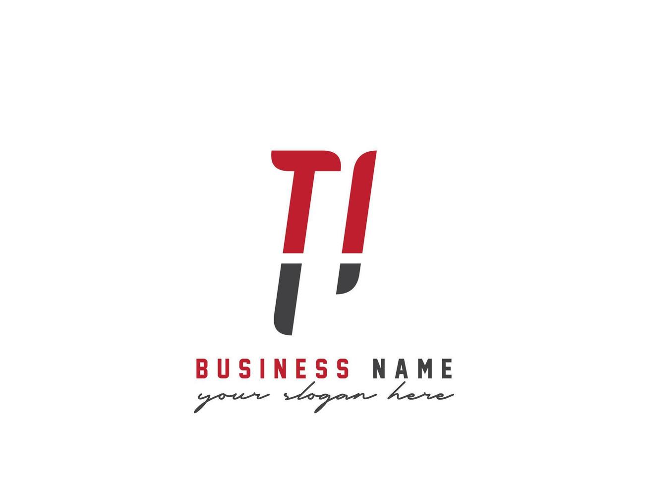 Colorful Ti Logo Icon, Minimalist Ti Logo Letter Design vector
