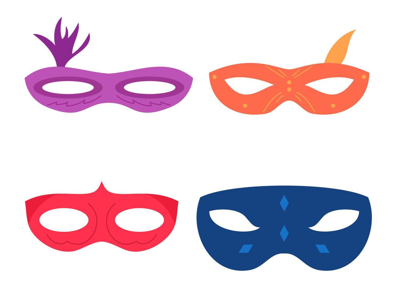 flat design mardi gras vector illustration