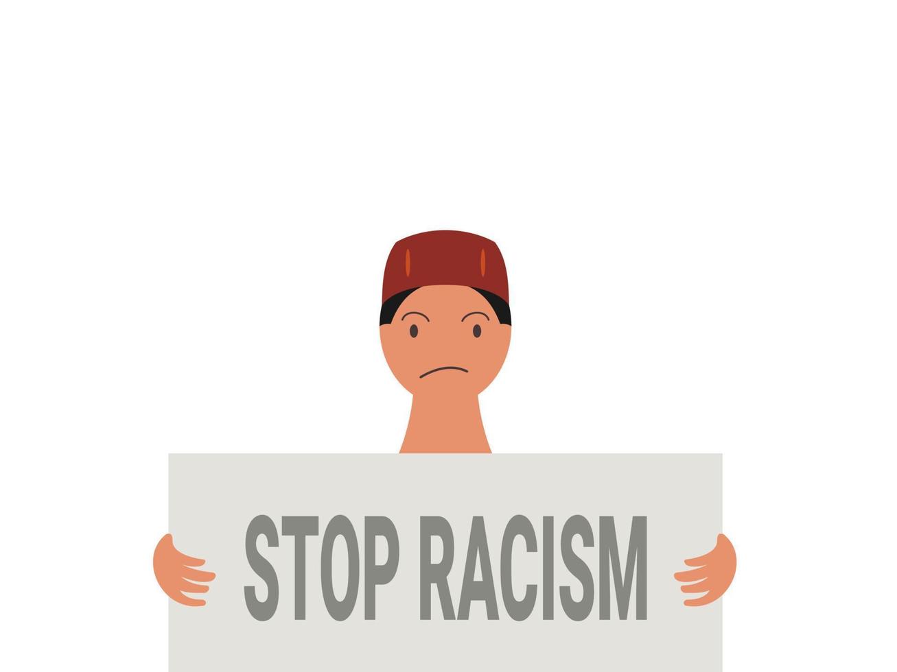 internacional día para el eliminación de racial discriminación plano diseño vector