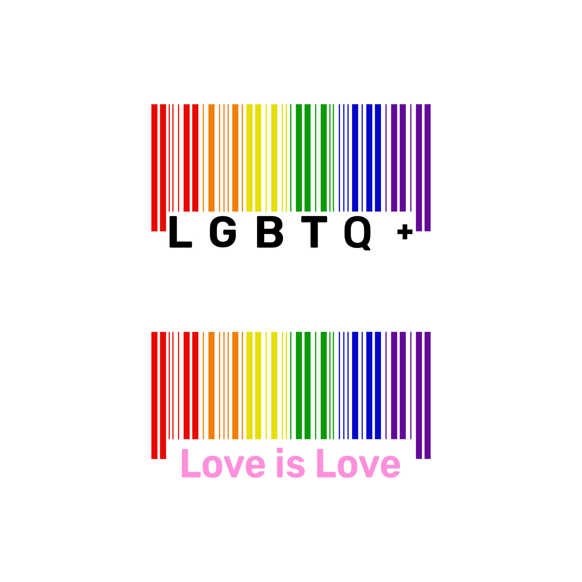 Love is Love - LGBT Pride rainbow barcode (just text) Poster for Sale by  PixelatedPixels