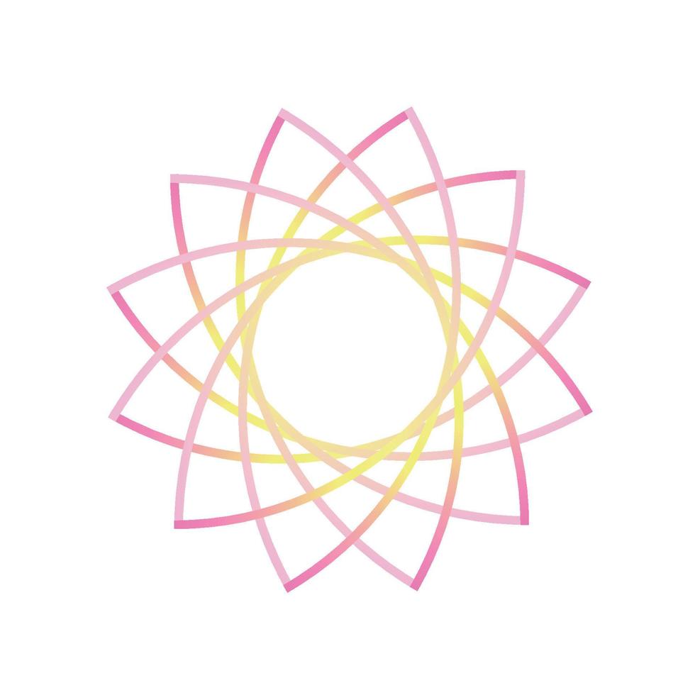 rosado y amarillo loto flor vector