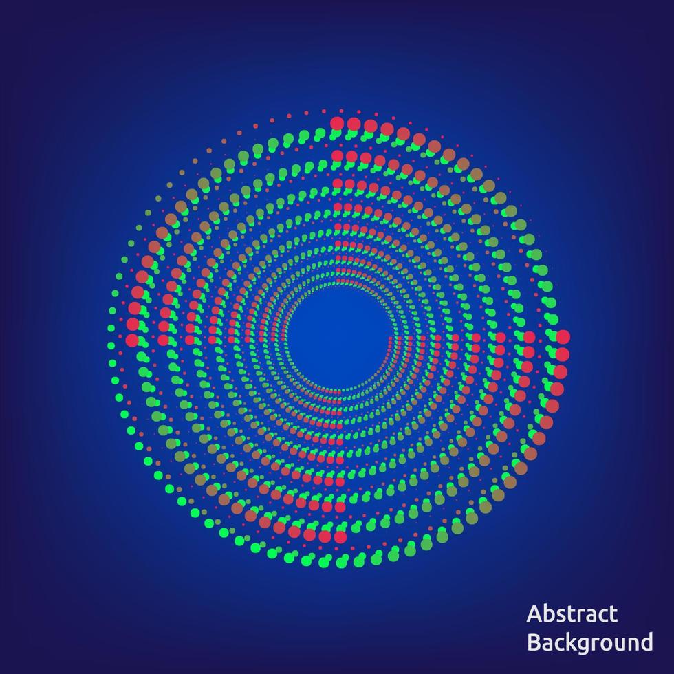 Green and red radar scanning surround to target. vector