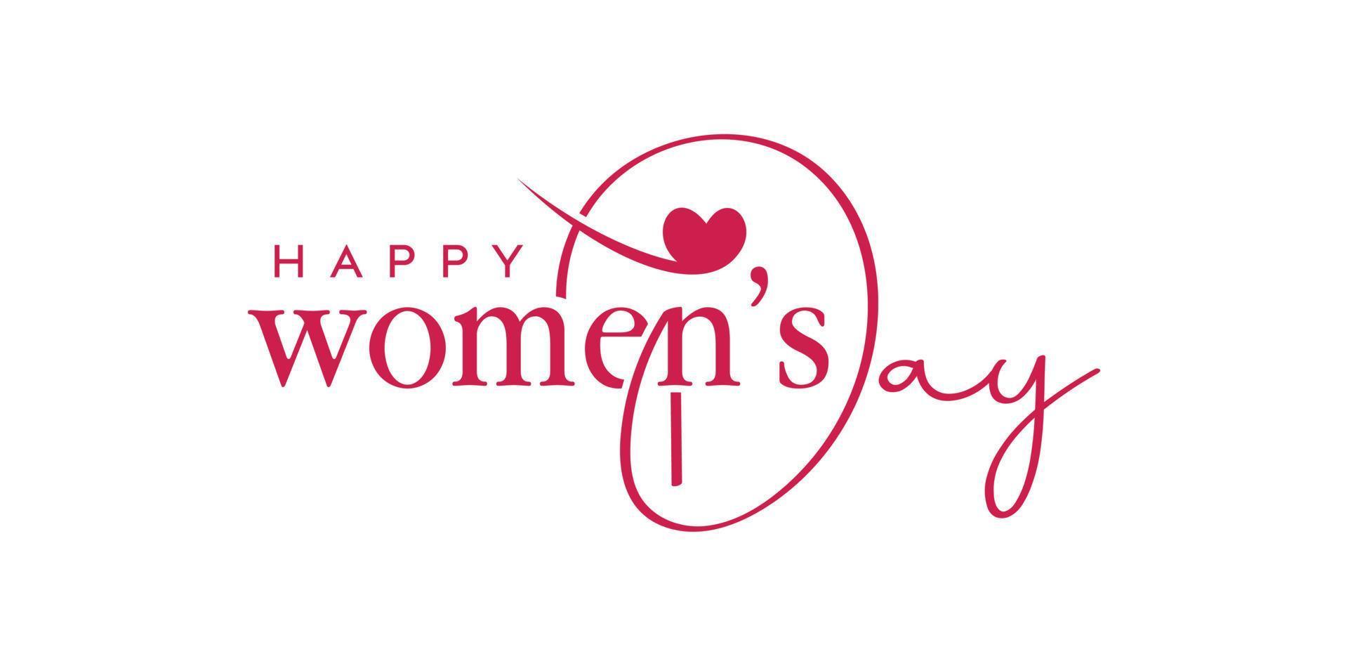 International Happy Women's Day Logo Design, 8 march happy women's day with love vector logo design