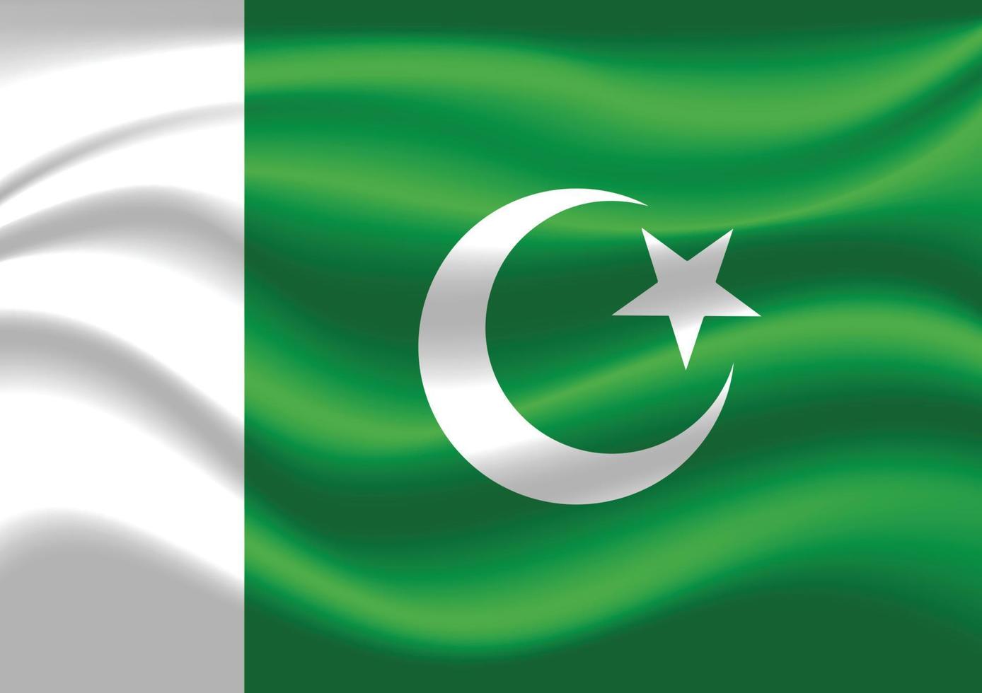 Pakistan Flag Theme Vector Art Background