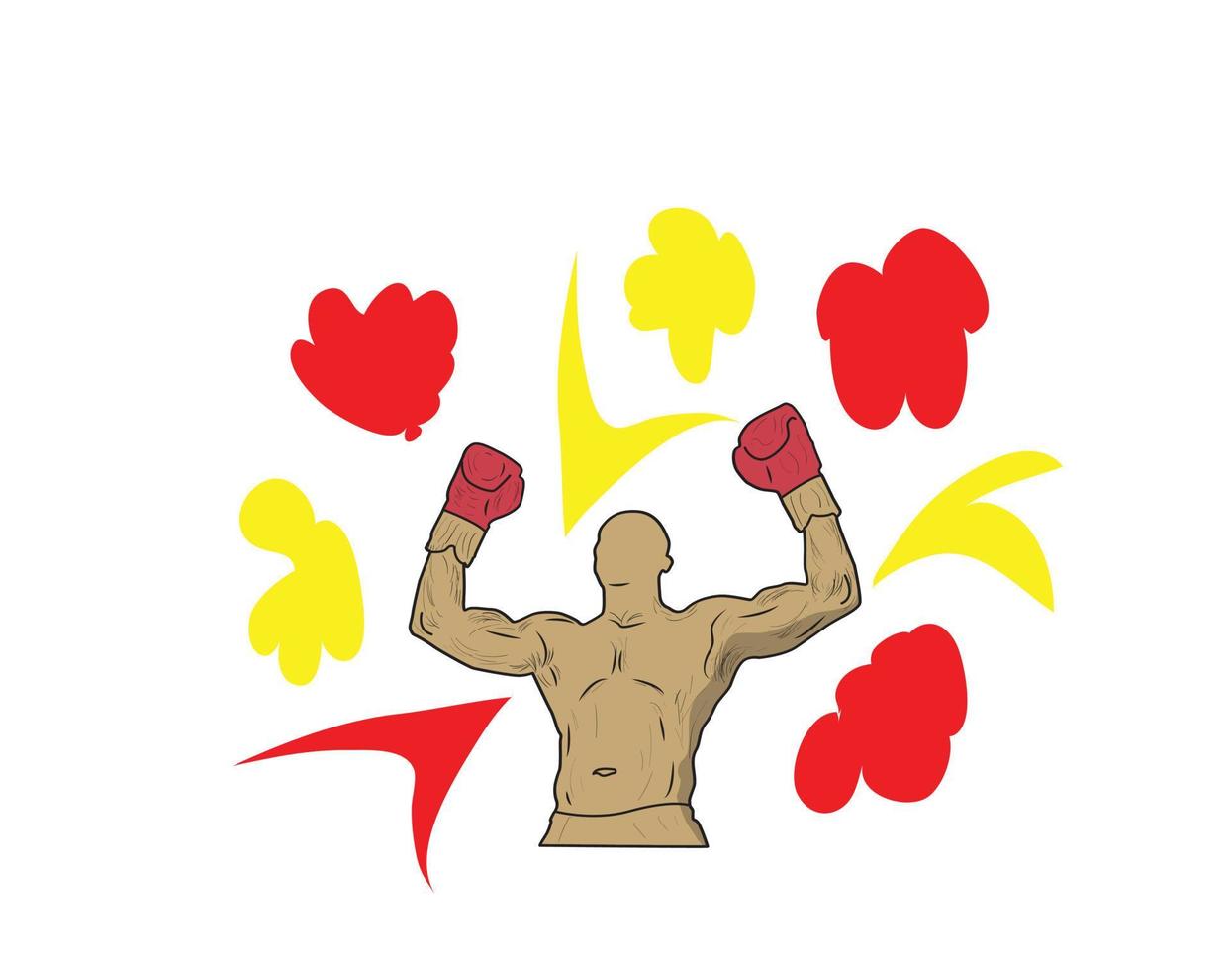 Boxer Simple Flat Illustration vector