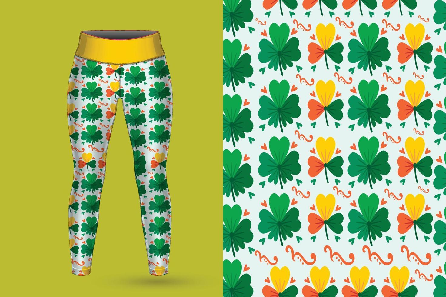 st patricks day seamless pattern background set vector