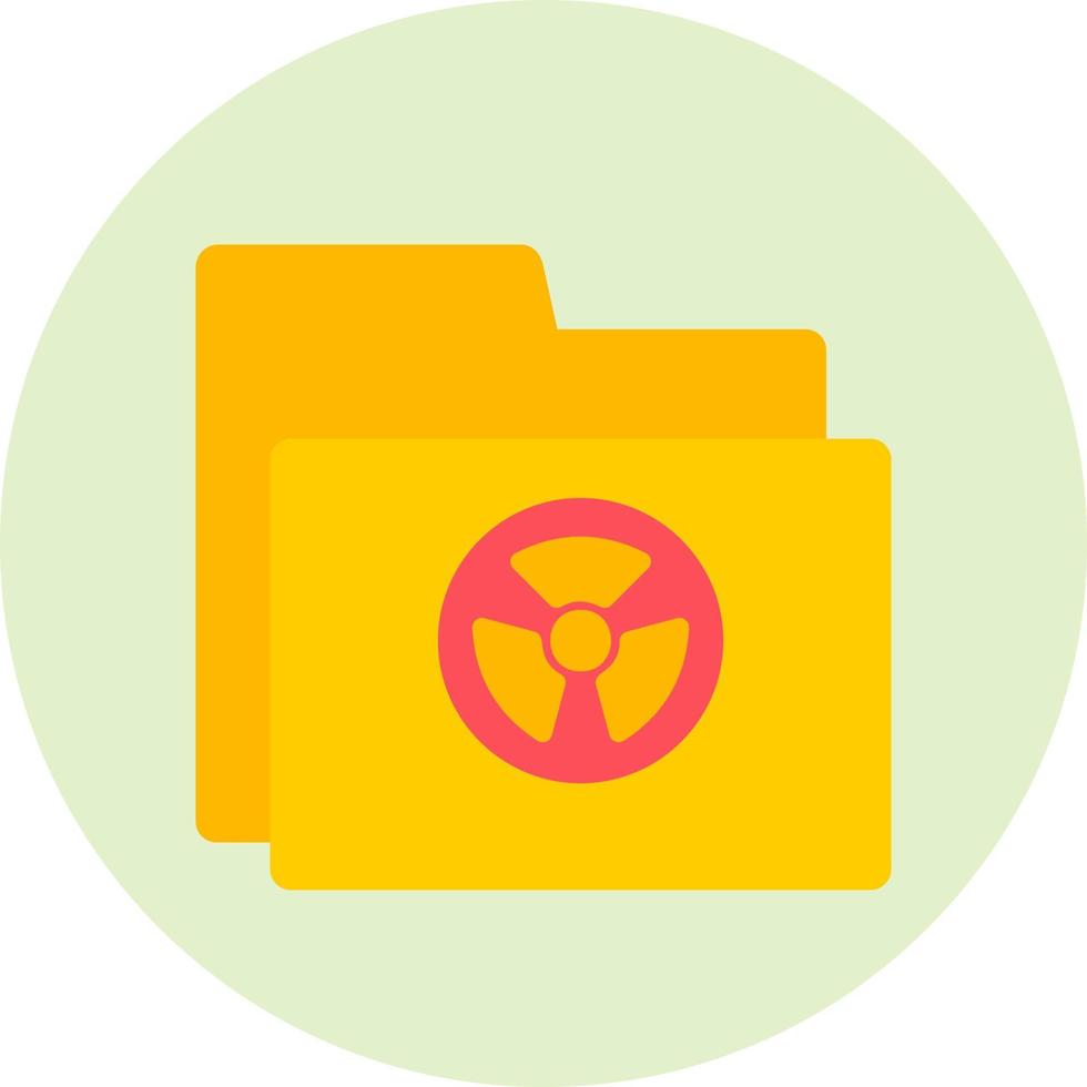 Radioactive Folder Vector Icon