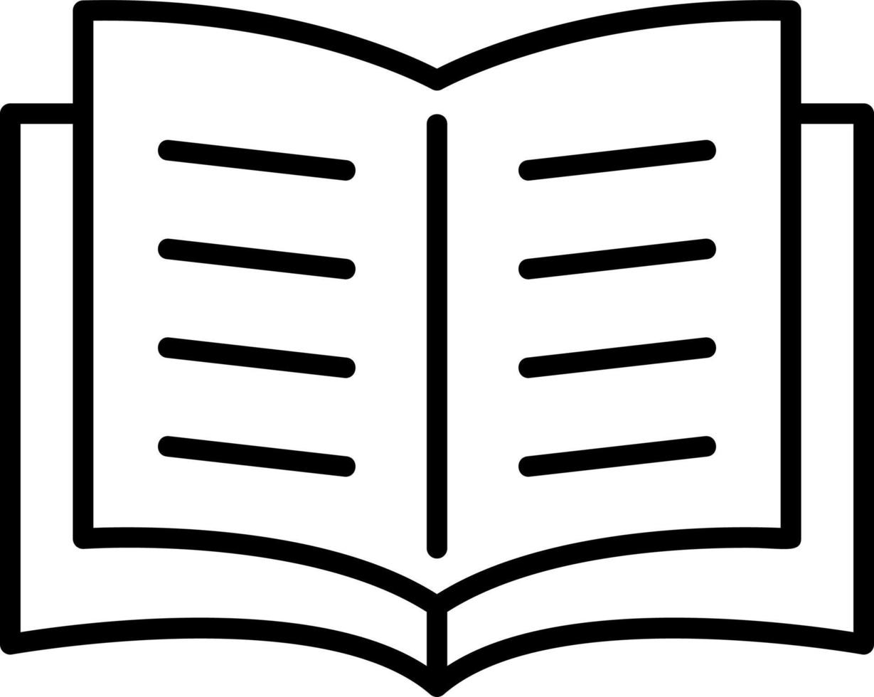 icono de vector de libro abierto