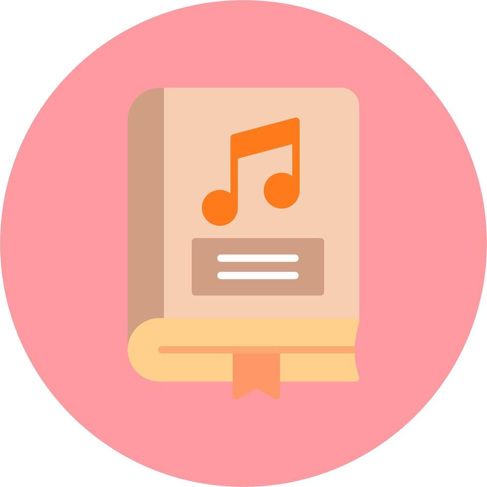 icono de vector de libro de música