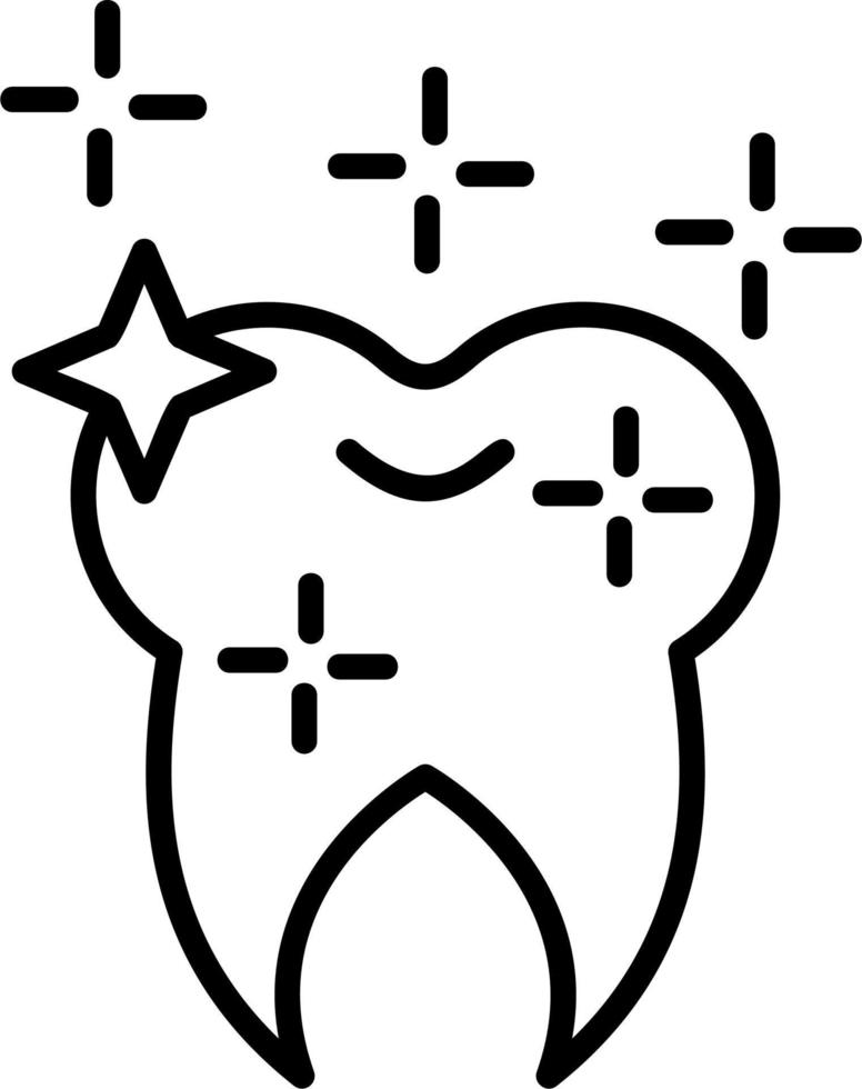 Shining Tooth Vector Icon