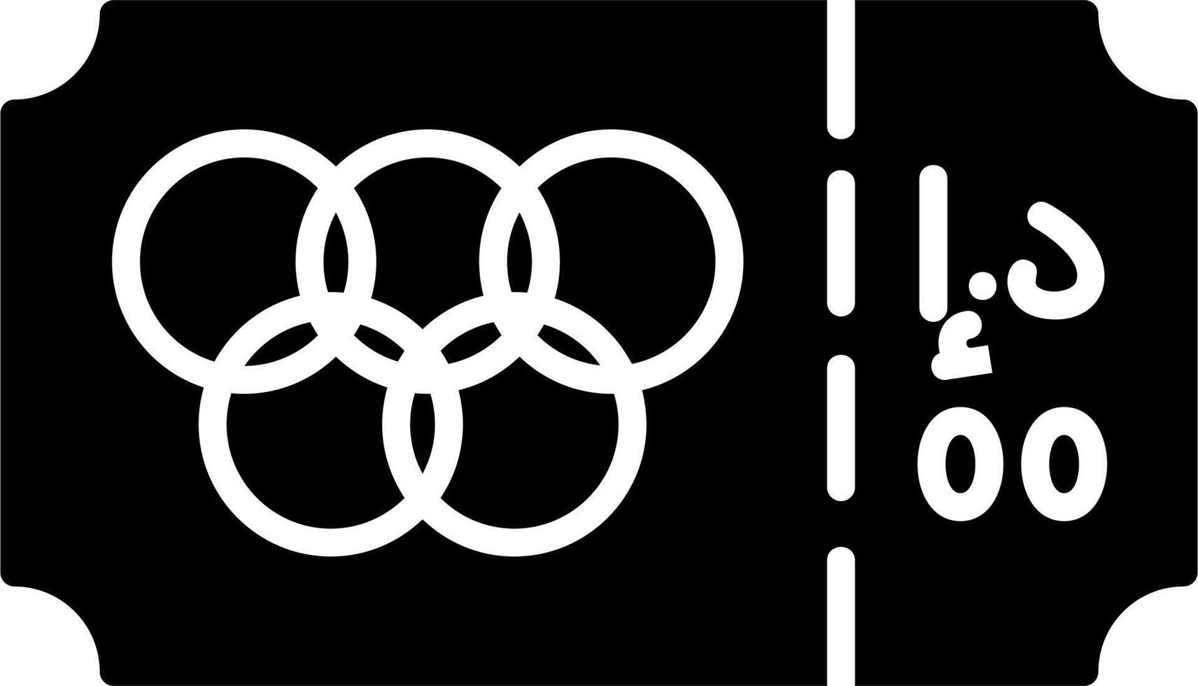 Olympic Ticket Vector Icon