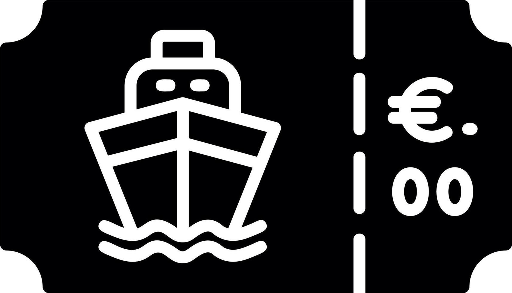 Boat Ticket Vector Icon