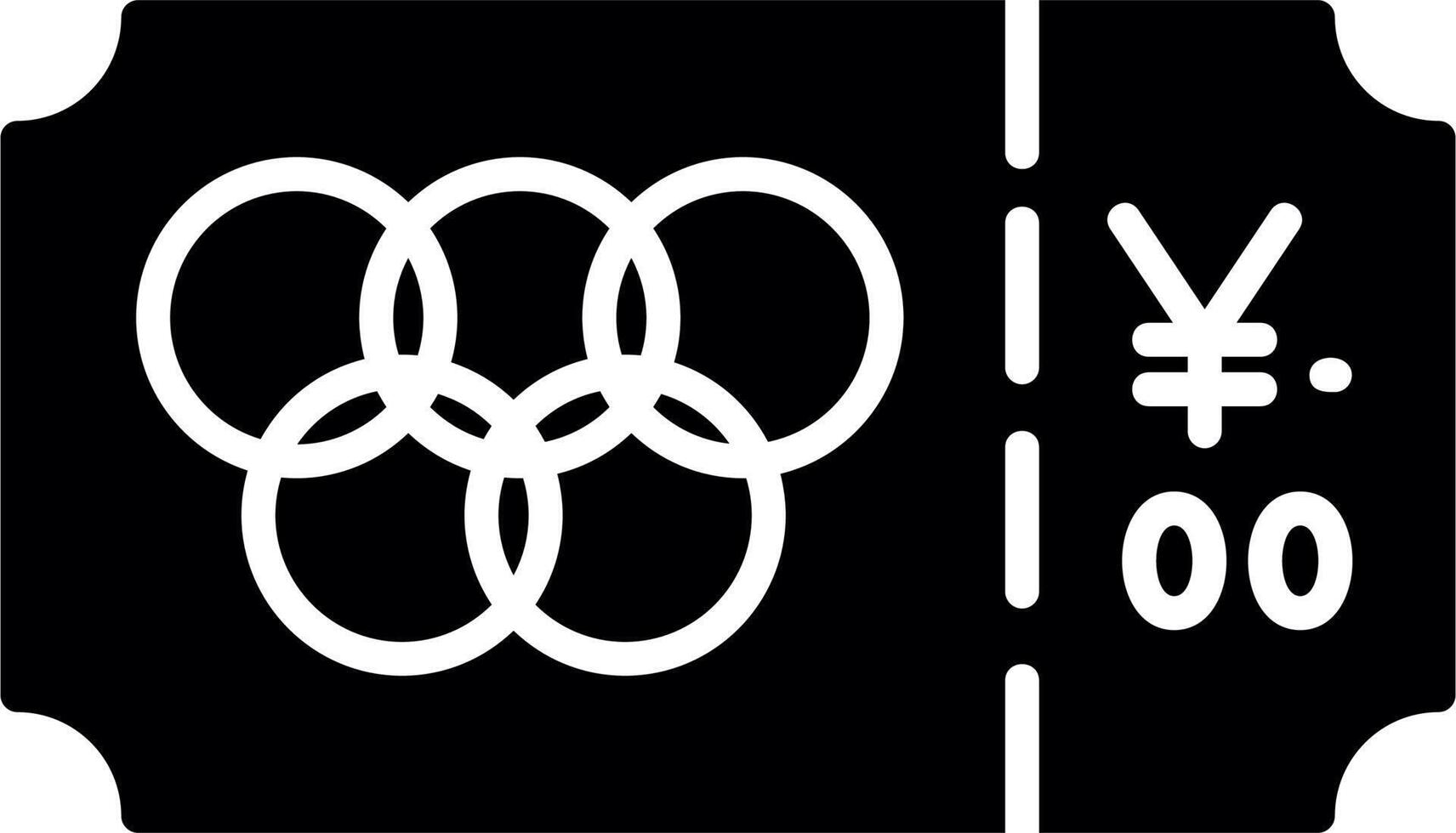 Olympic Ticket Vector Icon